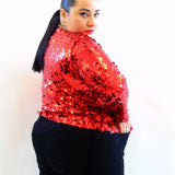 Incrociatina paillettes rossa 5069