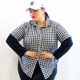 Camicia con manicotti in ciniglia 15889