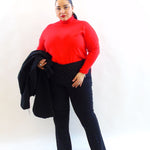 Pantalone a zampa con brillantini ax99