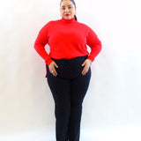 Pantalone a zampa con brillantini ax99