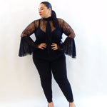 Pantalone con merletto sul fondo 22223