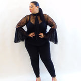 Pantalone con merletto sul fondo 22223