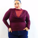 Blusa con pizzo 251238