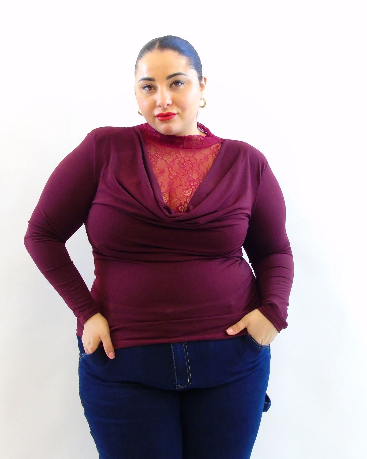 Blusa con pizzo 251238