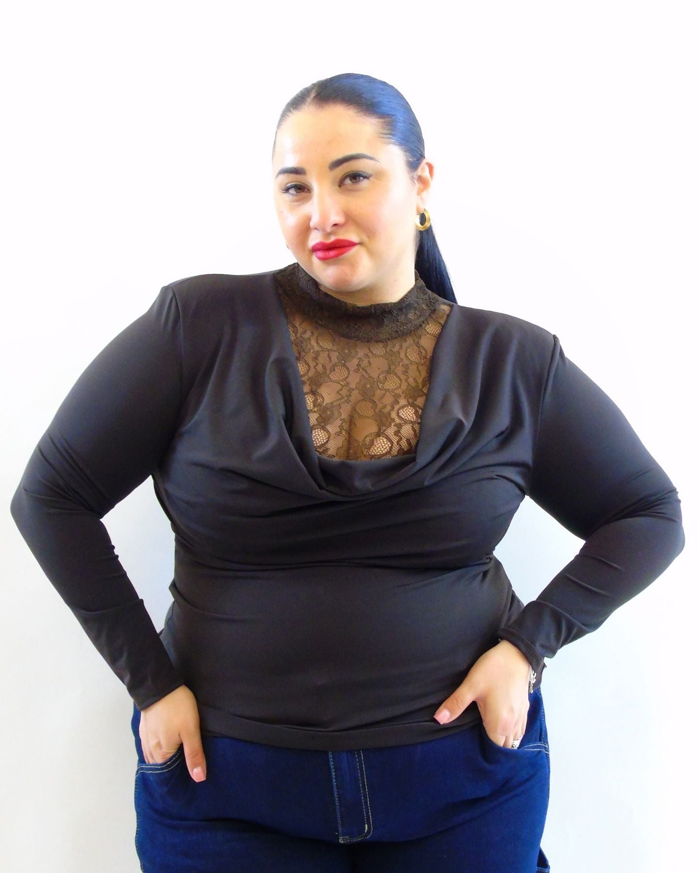 Blusa con pizzo 251238