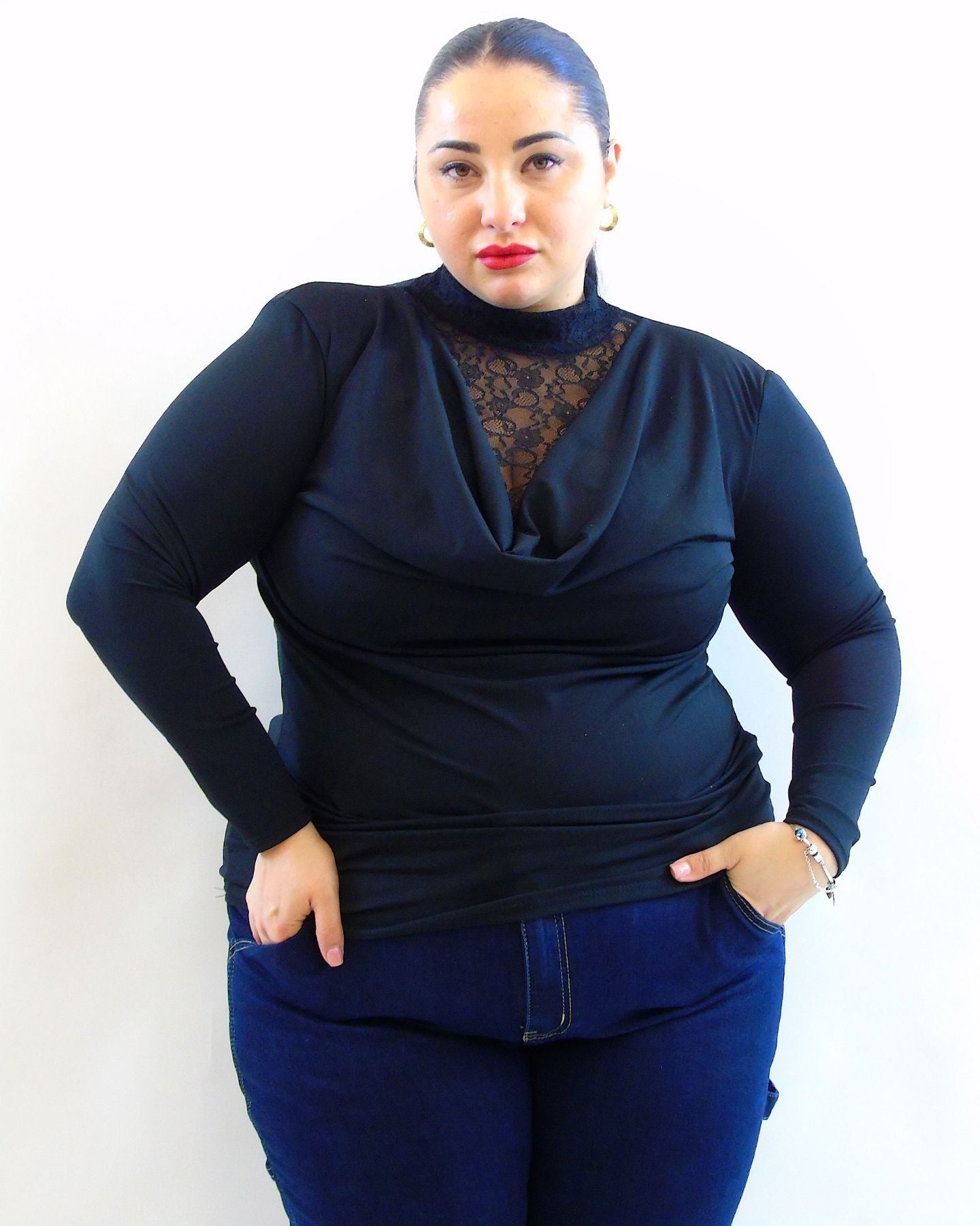 Blusa con pizzo 251238