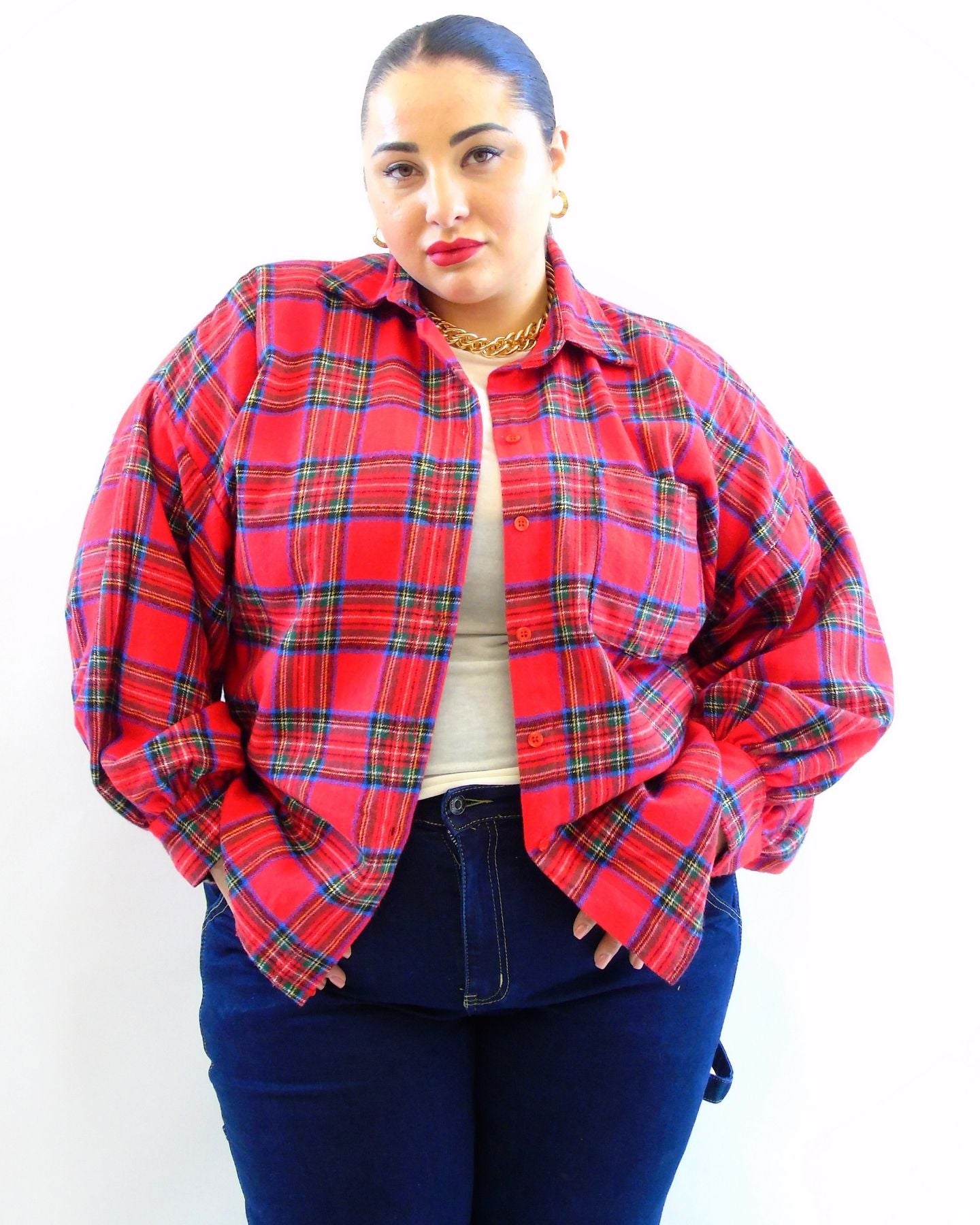 Camicia tartan in cotone caldo 76625