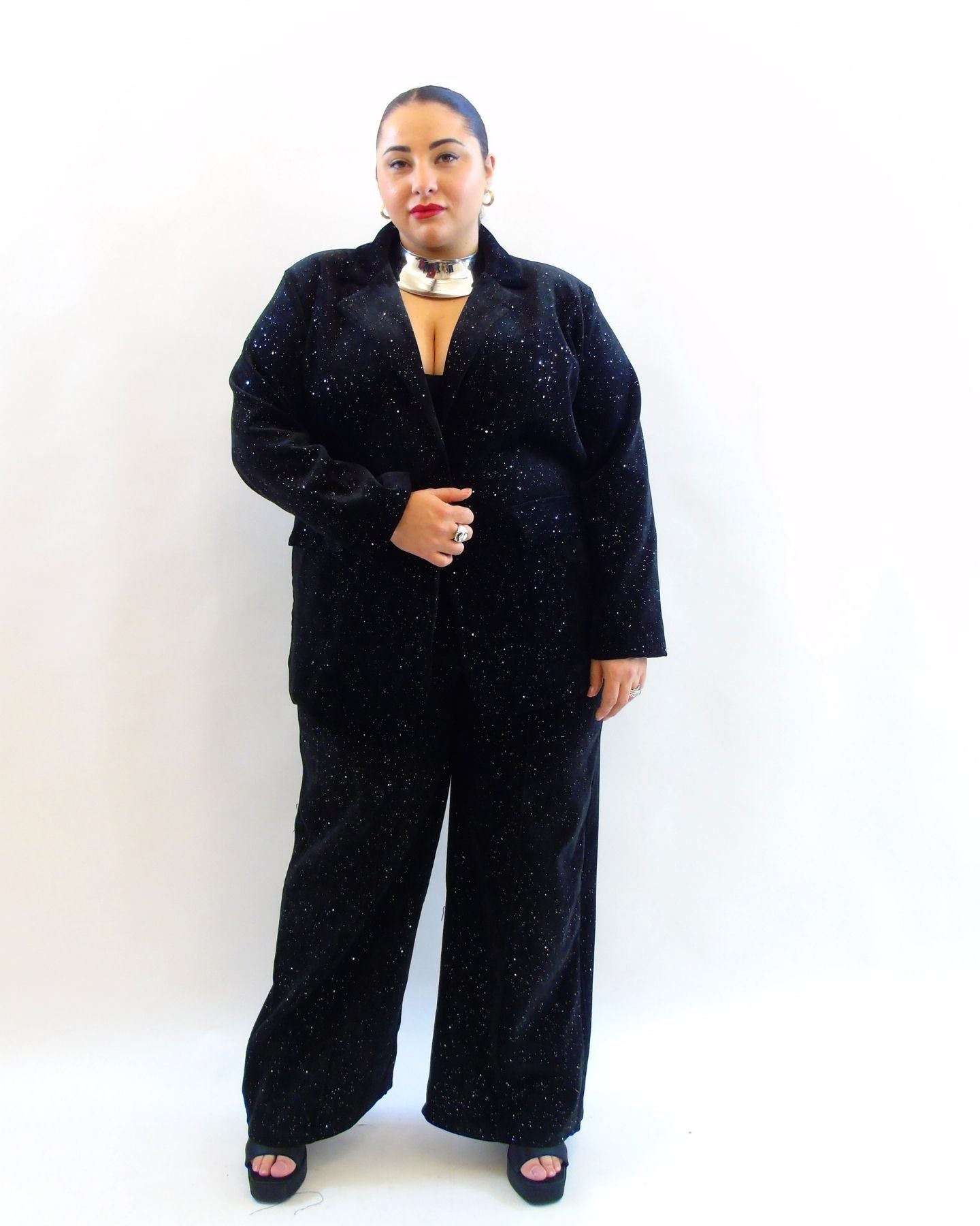 Pantalone con brillantini 12158