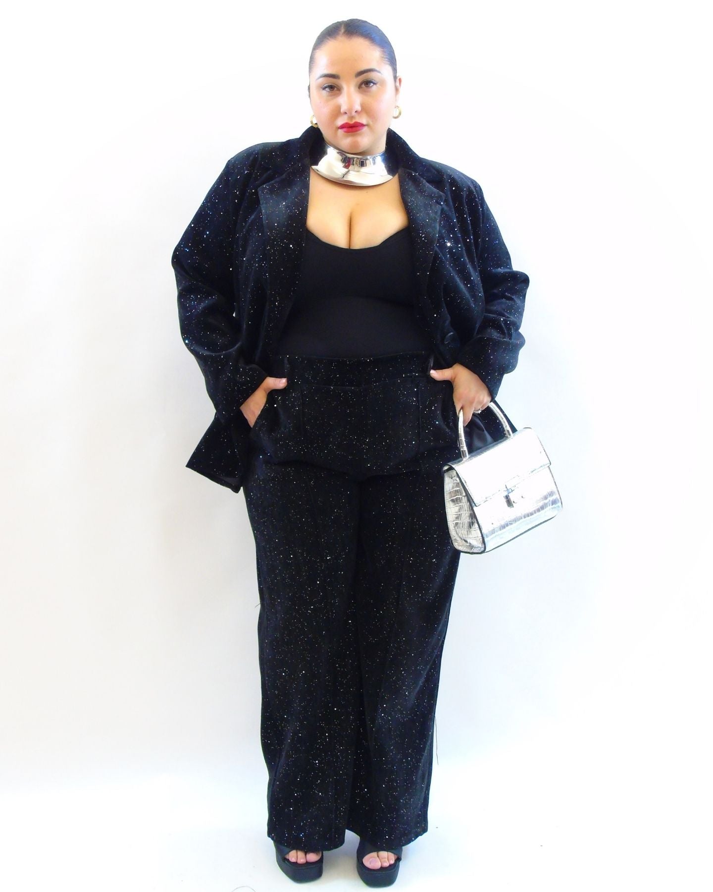 Pantalone con brillantini 12158