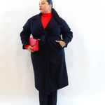 Cappotto con fusciacca e bottoni al polso 12227