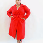 Cappotto con fusciacca e bottoni al polso 12227