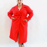 Cappotto con fusciacca e bottoni al polso 12227