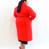 Cappotto con fusciacca e bottoni al polso 12227