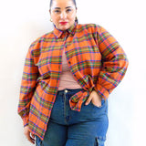 Camicia quadri arancione 930685