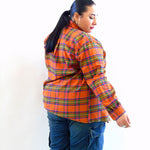 Camicia quadri arancione 930685