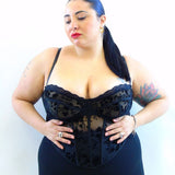 Corsetto con trasparenze flloreali 22599