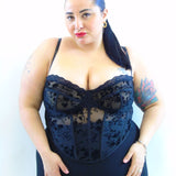 Corsetto con trasparenze flloreali 22599