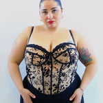 Corsetto con trasparenze flloreali 4158