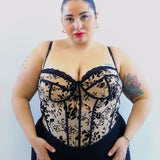 Corsetto con trasparenze flloreali 4158