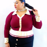 Pull con balze e bottoni 081173