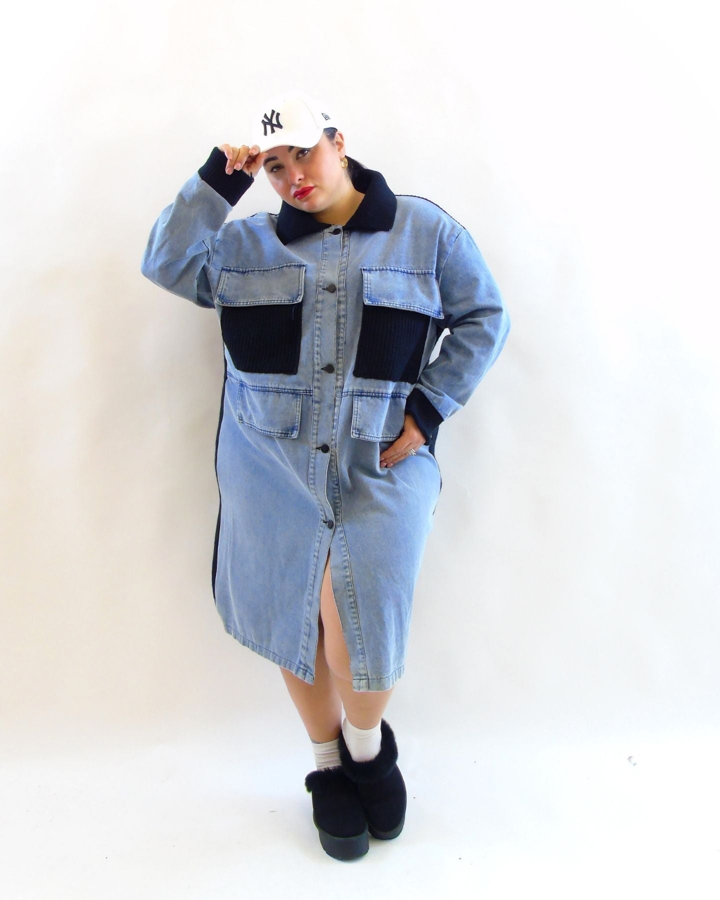 Abito in lana e jeans