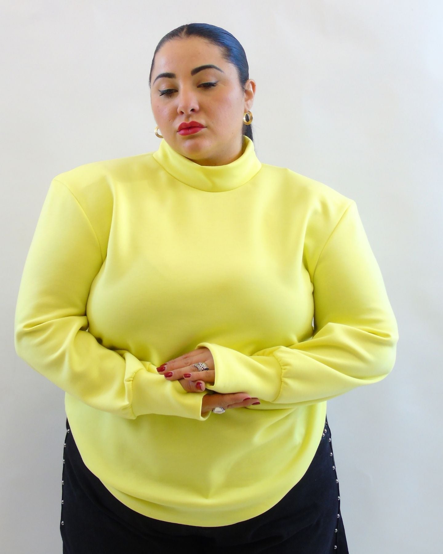 Felpa con manicotti e spallina 12796