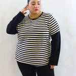 Blusa righe manicotti 28215