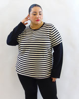 Blusa righe manicotti 28215