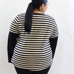 Blusa righe manicotti 28215