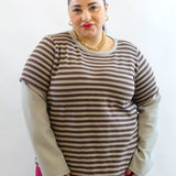 Blusa righe manicotti 28215