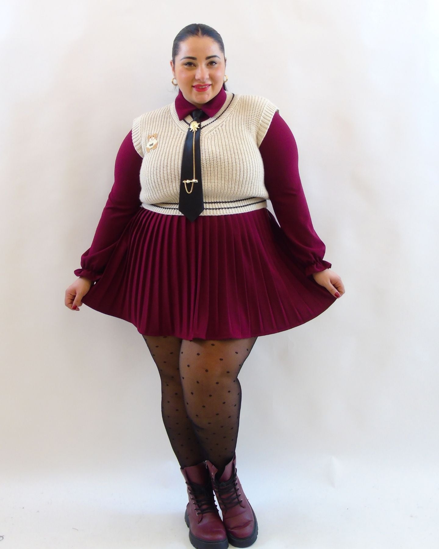 Abito con smanicato e cravatta 99677