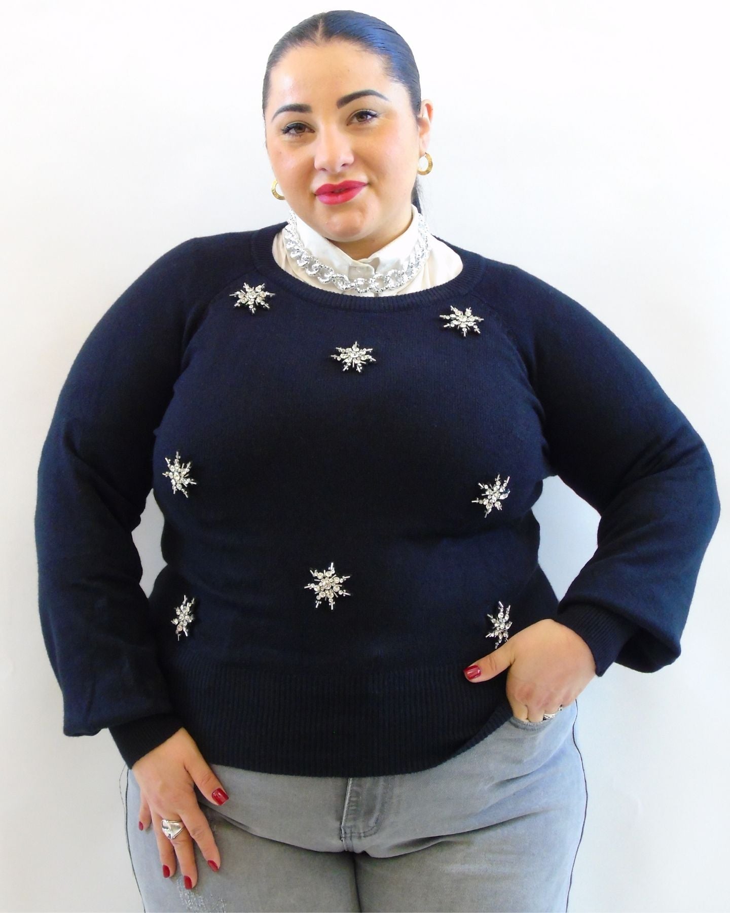 Pull con dettagli in rilievo 276