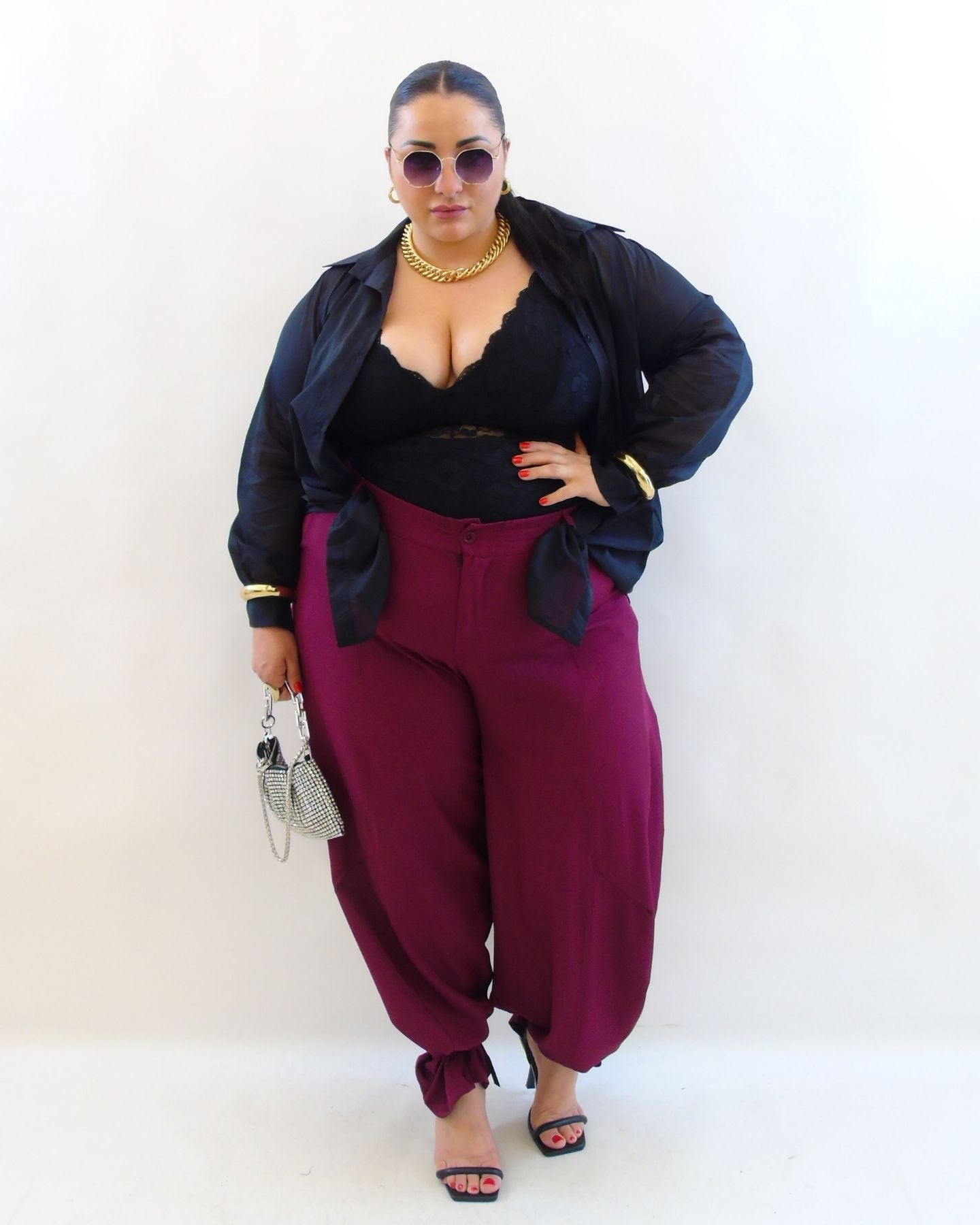 Pantalone ballon in tessuto 66693
