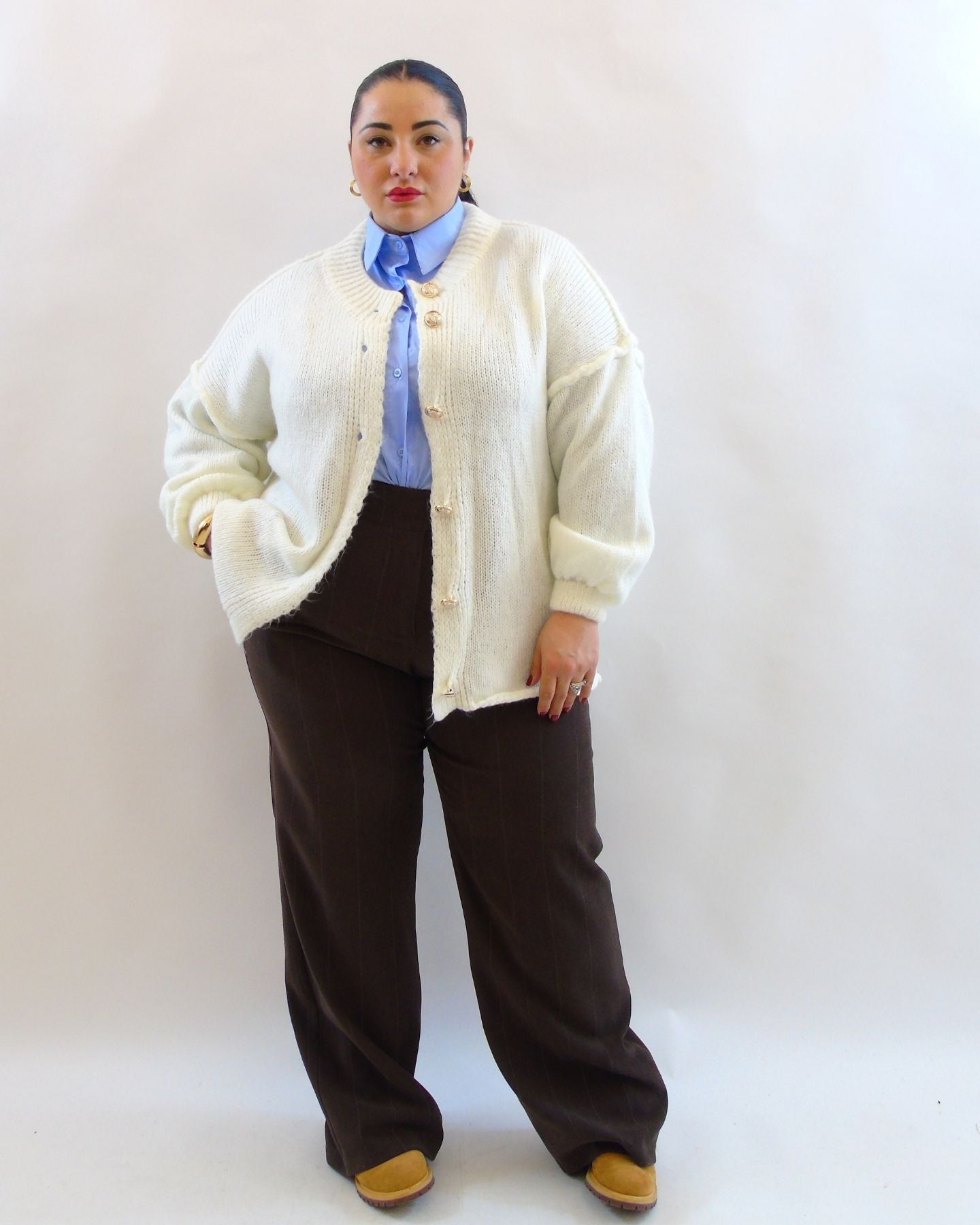 Pantalone palazzo gessato 11458