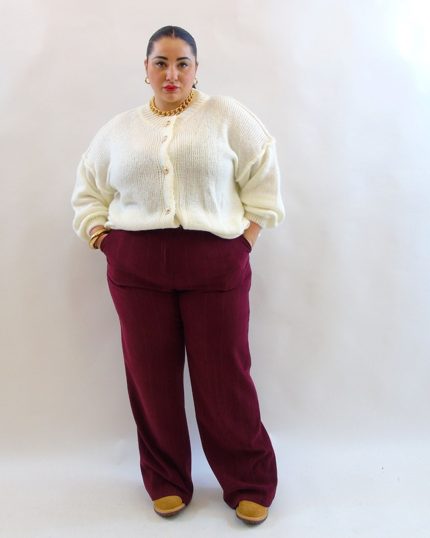 Pantalone palazzo gessato 11458