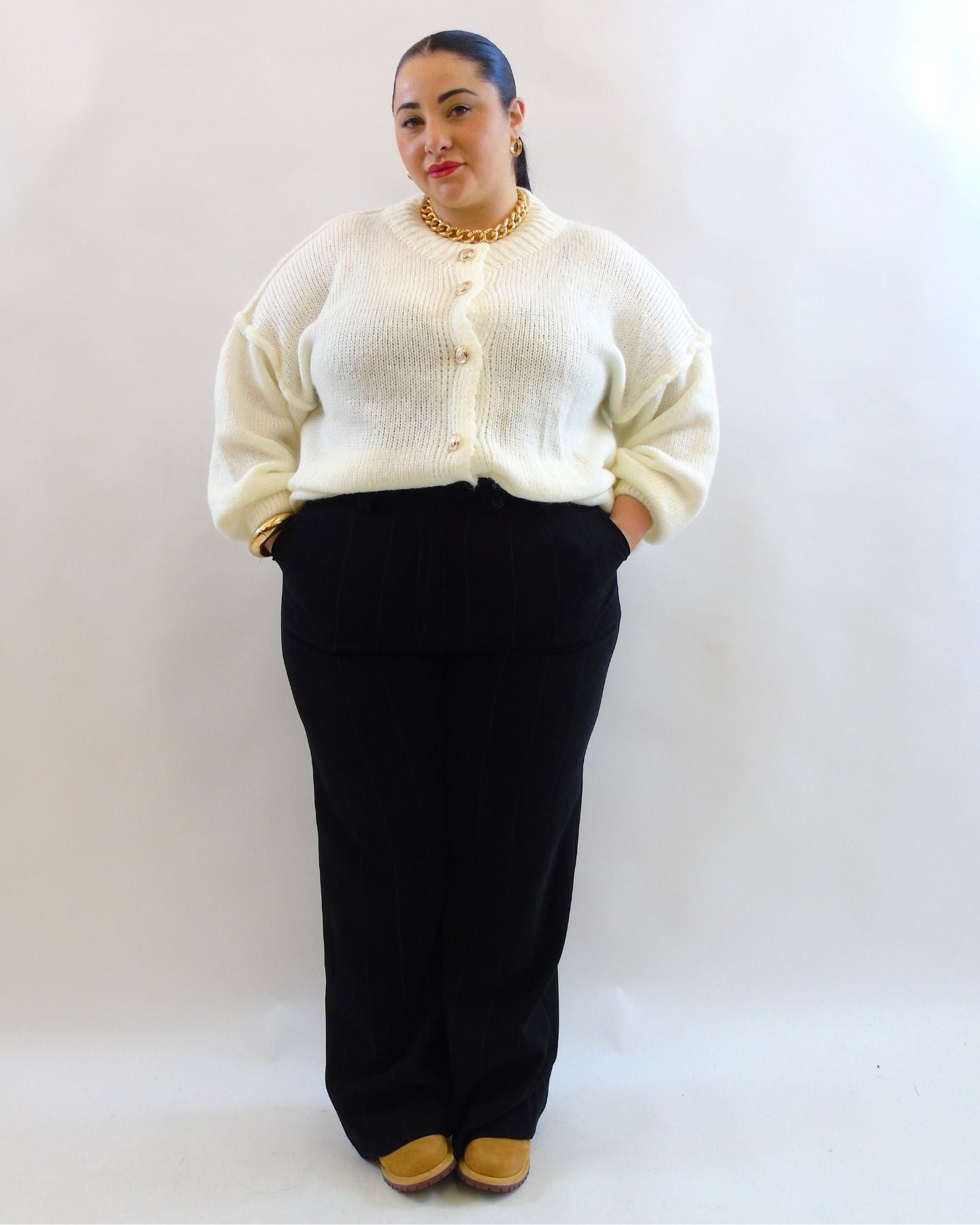 Pantalone palazzo gessato 11458