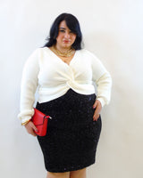 Gonna a tubino paillettes 7643