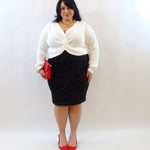 Gonna a tubino paillettes 7643