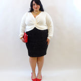 Gonna a tubino paillettes 7643