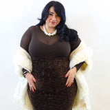 Gonna a tubino paillettes 7643