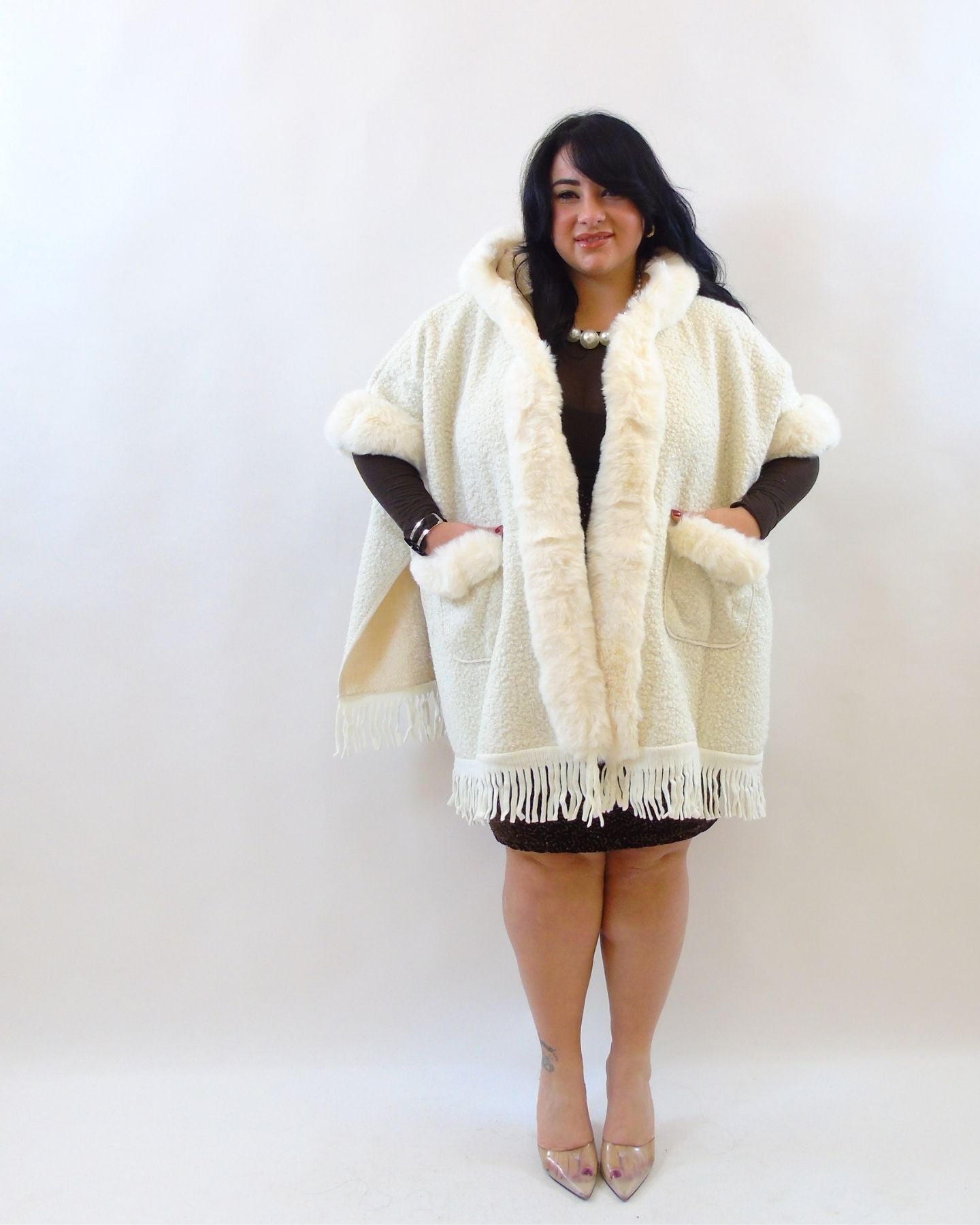 Mantella con cappuccio 21131