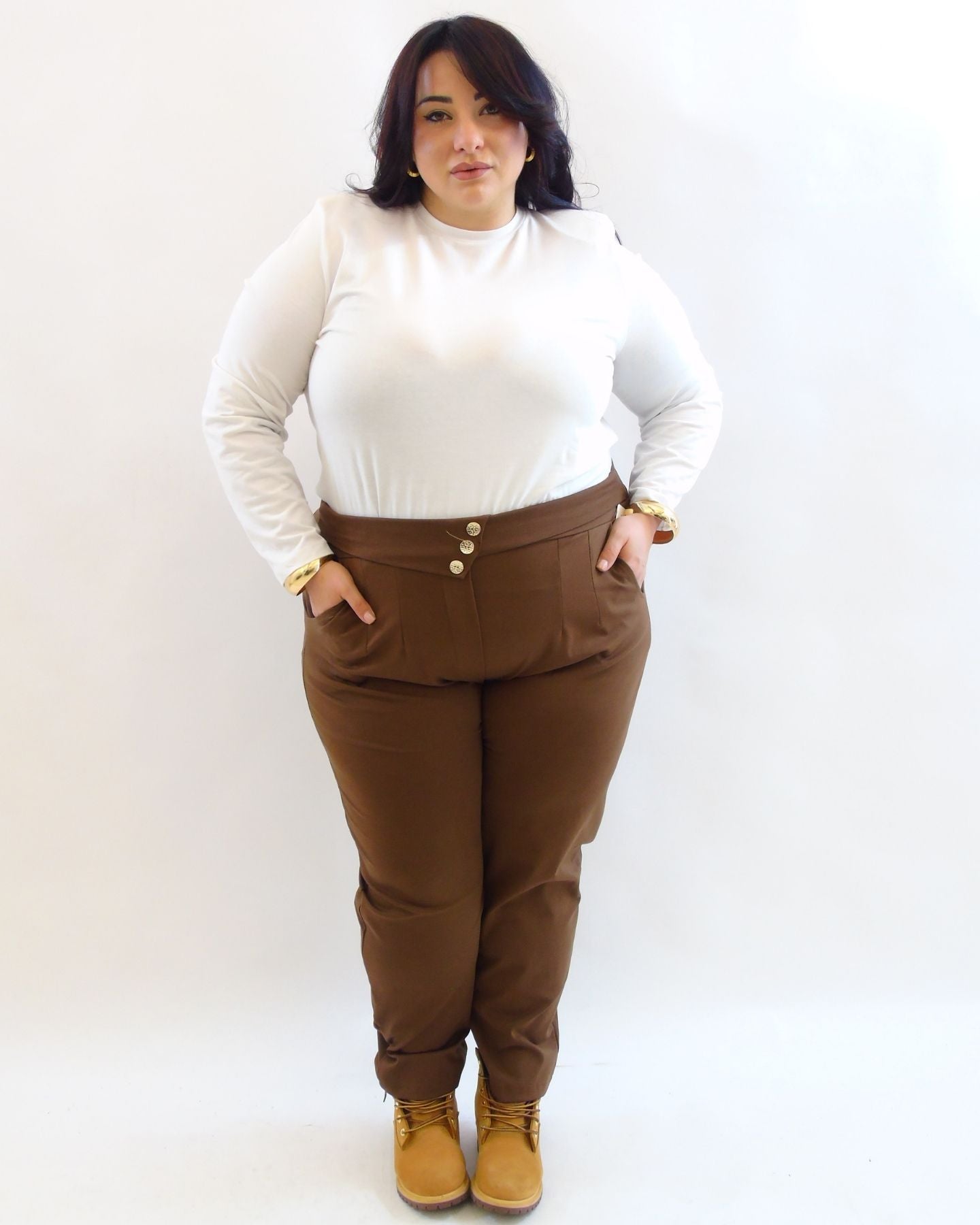 Pantalone bottoni oro 26732