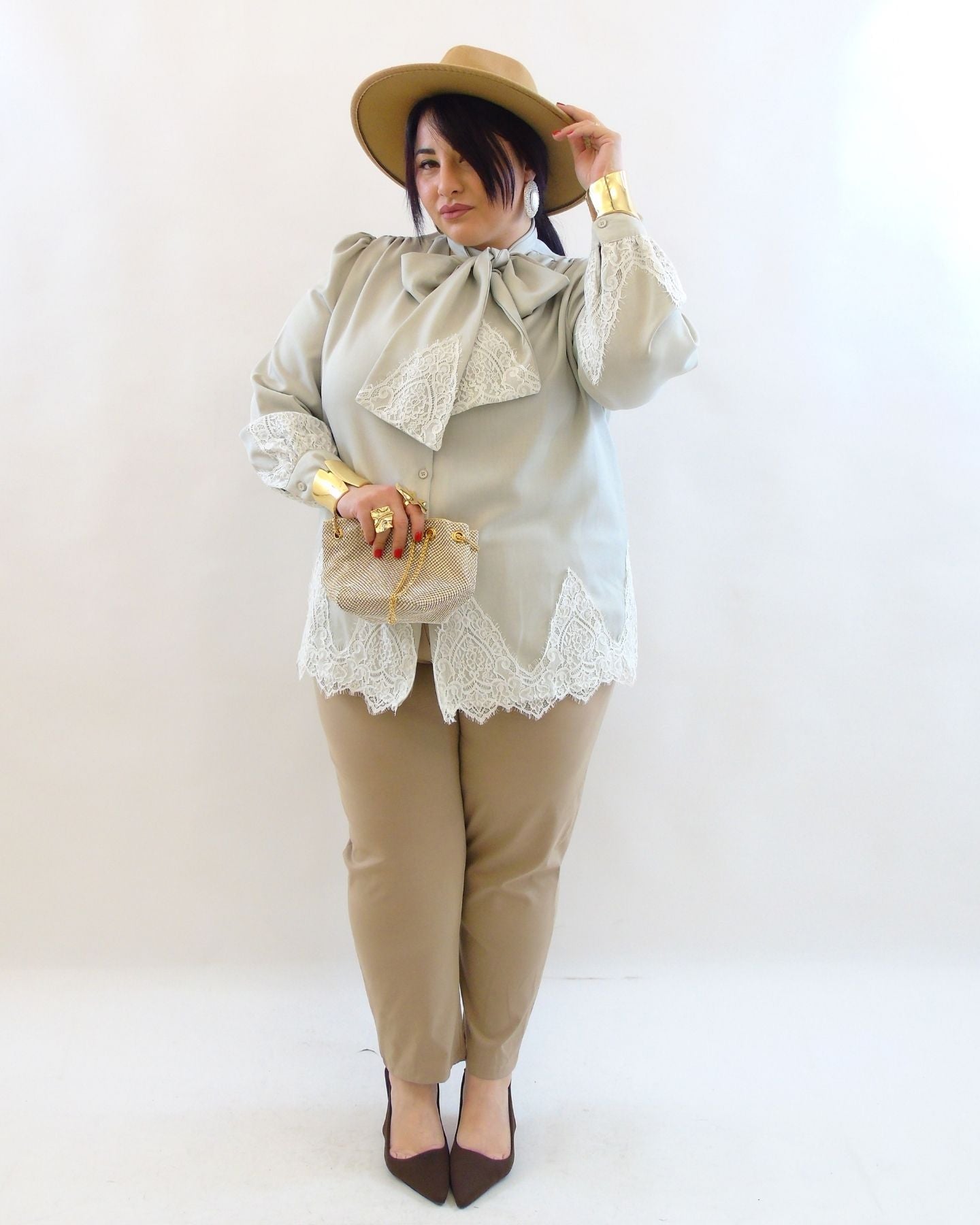 Pantalone bottoni oro 26732