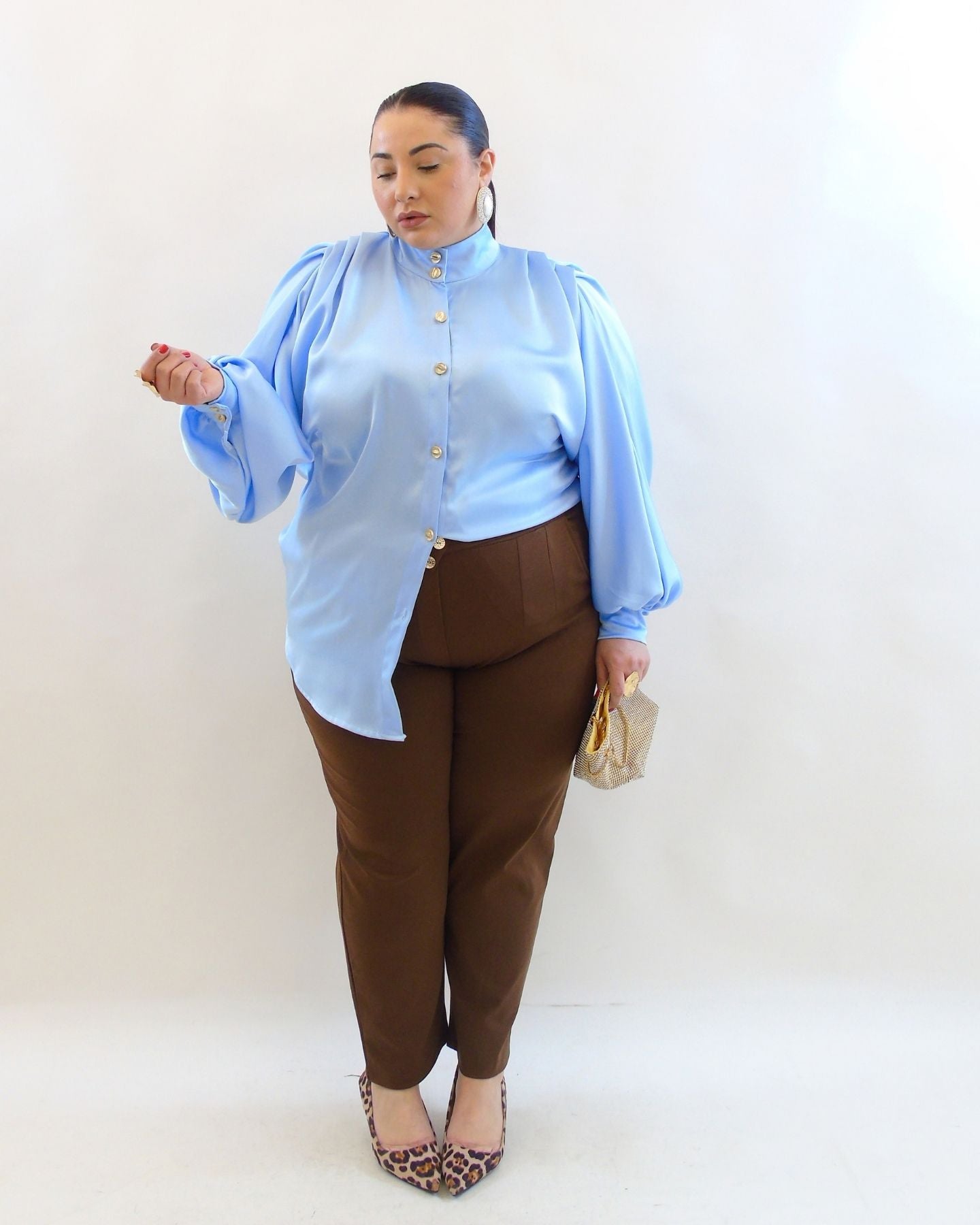 Pantalone bottoni oro 26732