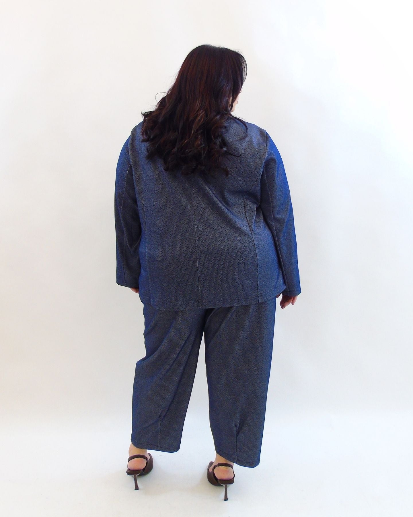 Coordinato in trama jeans 11274