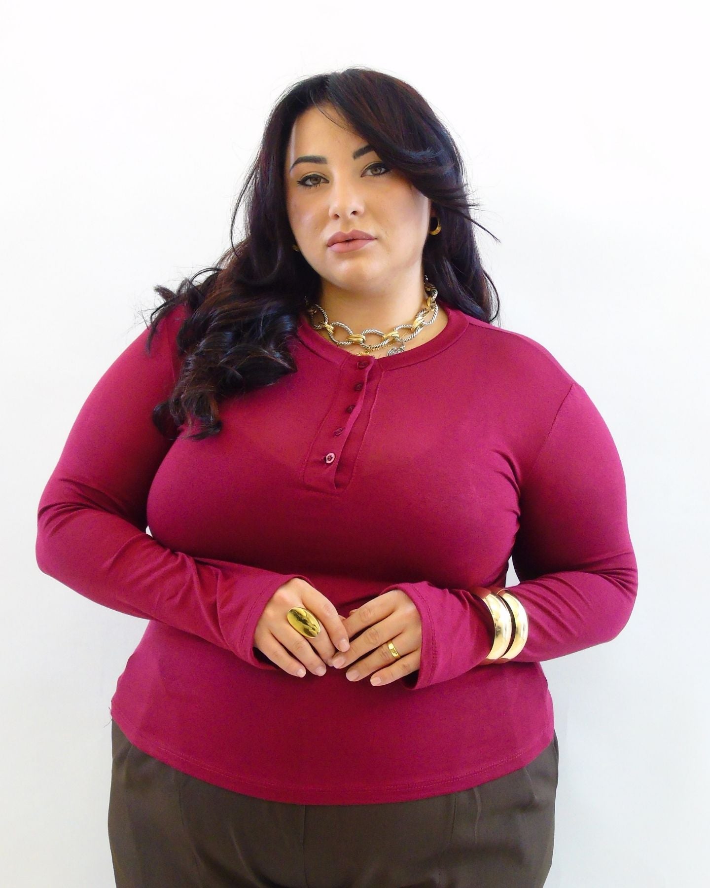 Maglia basic bottone 5551