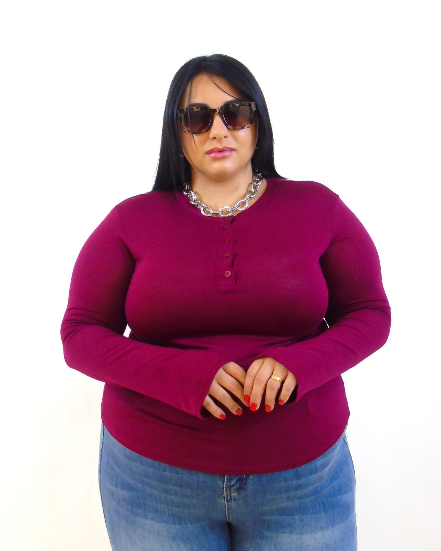 Maglia basic bottone 5551