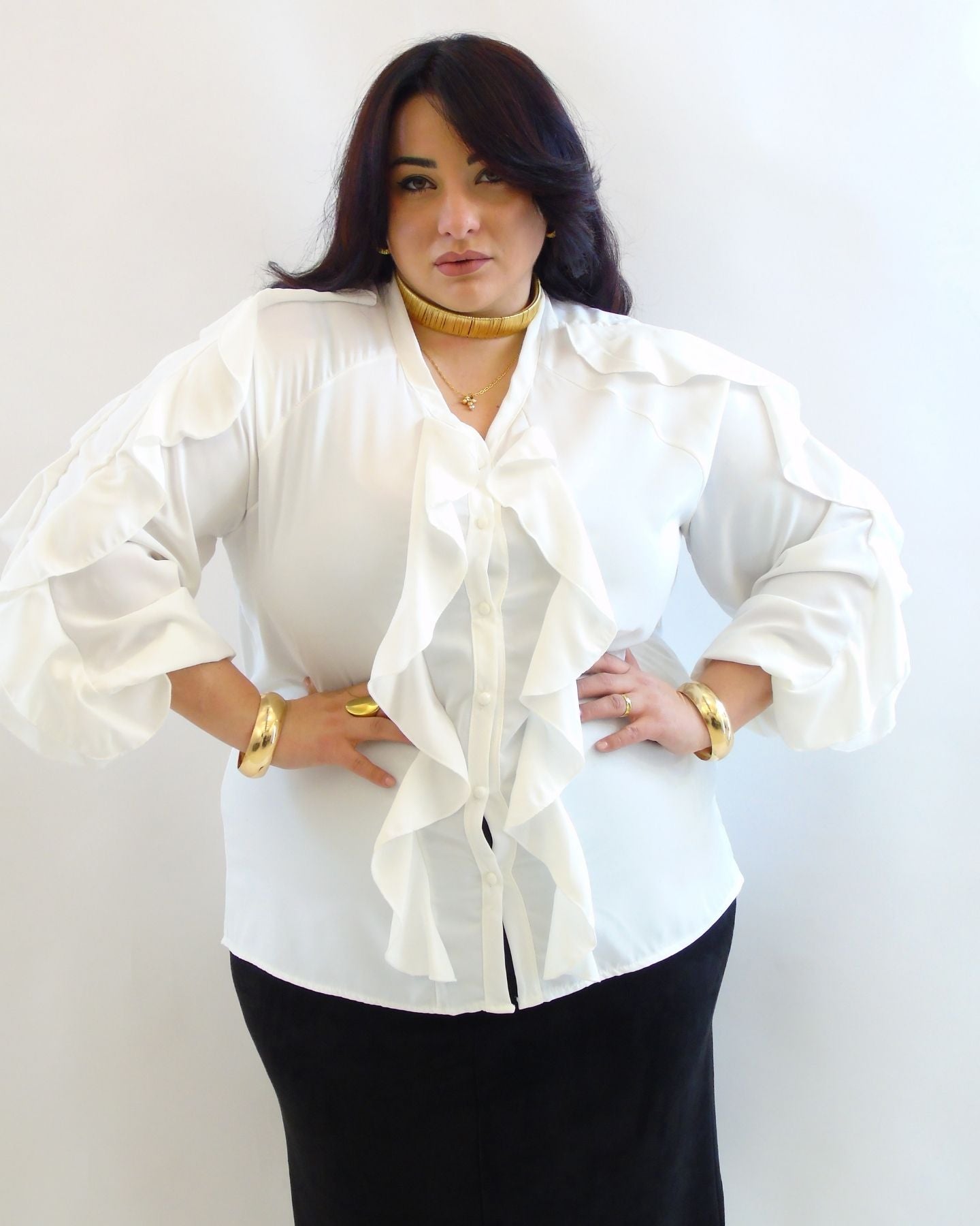 Camicia rouches 29288