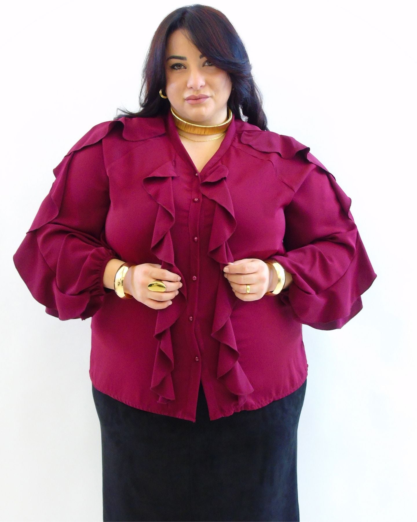 Camicia rouches 29288