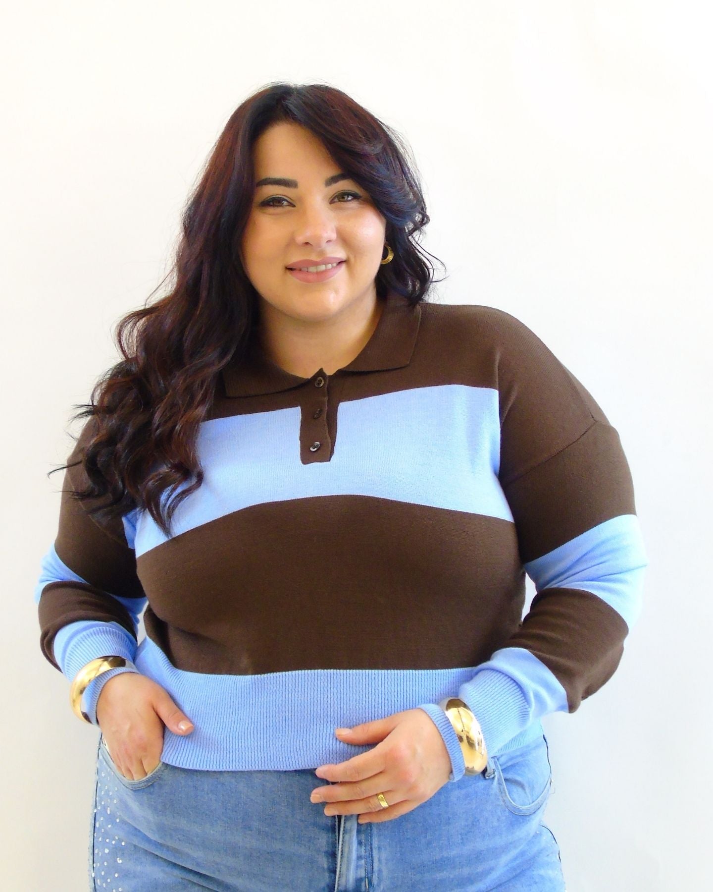 Pull righe con collo 932061